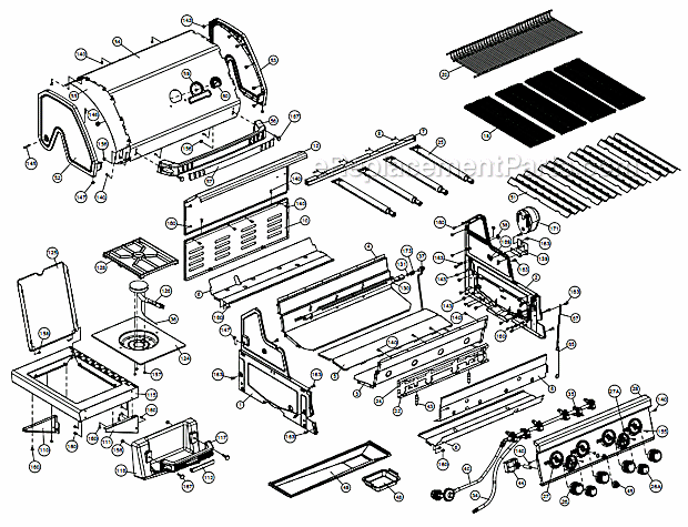 Page A Diagram and Parts List for 9761-87  Broil King Grill